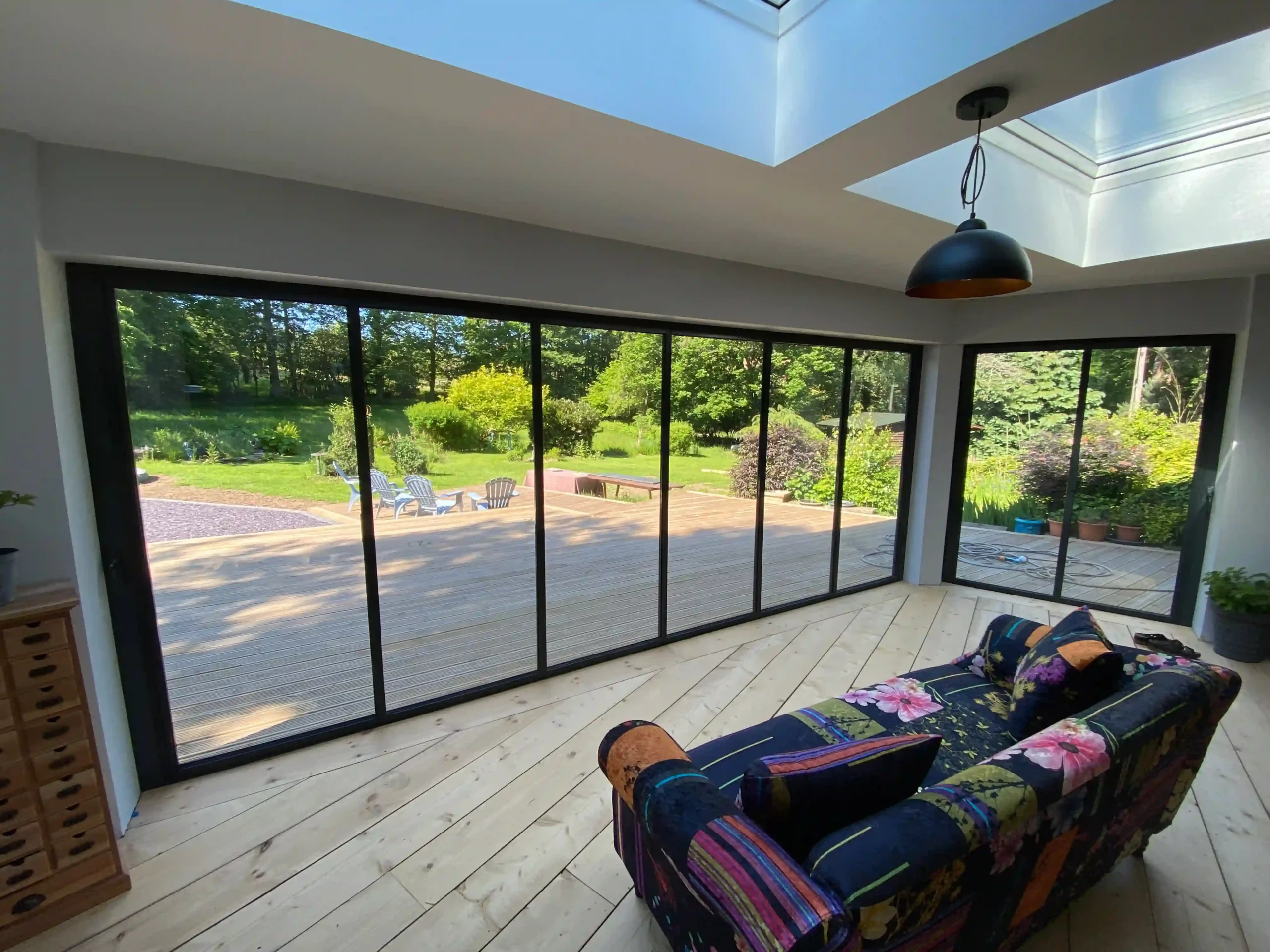 slimline bifold glass patio doors