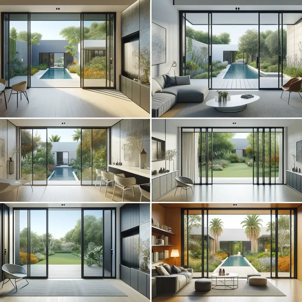 Aluminium slimline sliding doors