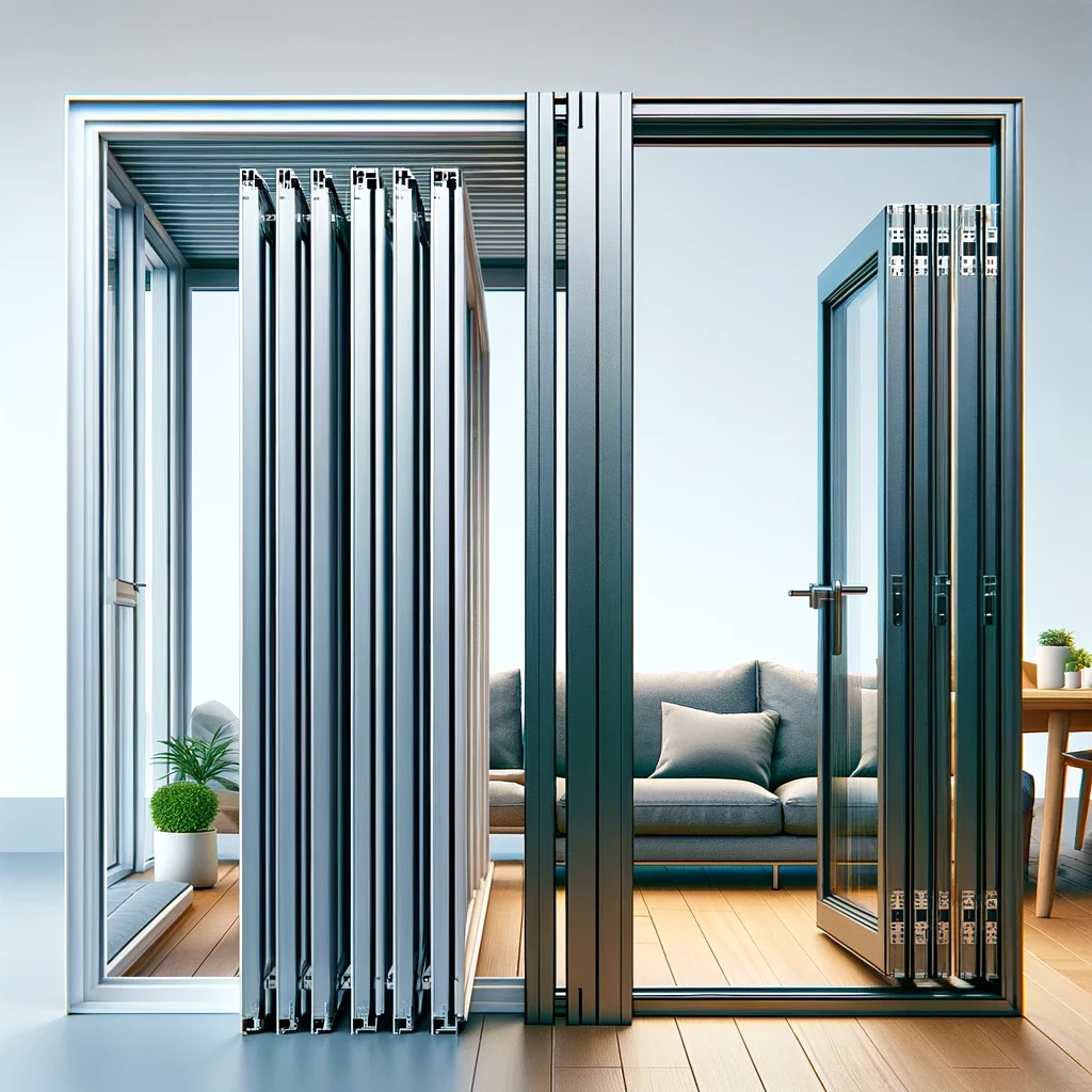 Comparison of uPVC and aluminium metal low profile bifold doors materials