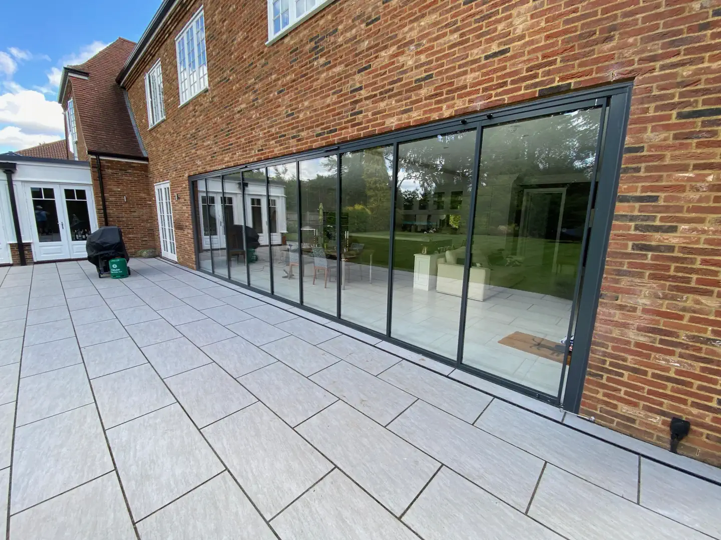 Ultra slim bifold patio doors - UK installation