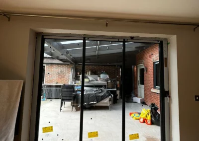 Ultra slim sliding glass doors