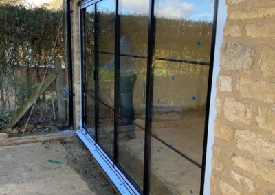 Ultra slim patio doors. Stone home, UK