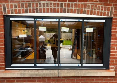 Ultra slim frame bifold window