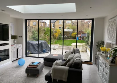 Ultra slim bi fold patio doors installed in a UK home