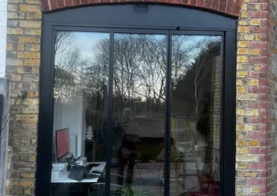 Ultra thin bifold patio doors