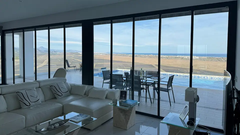 Ultra Slim Patio Doors from the inside