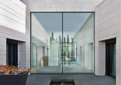 Low threshold sliding patio doors