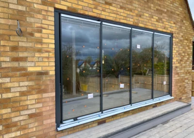 thin frame pivot and turn doors