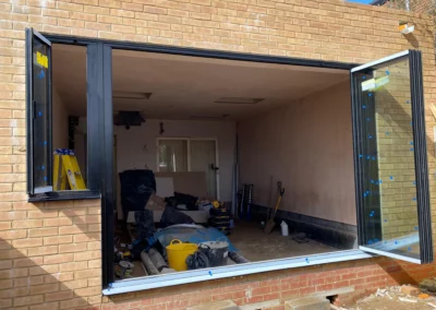 ultra slim glass panelled doors