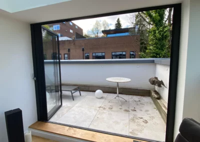 ultra slim pivot and turn doors balcony