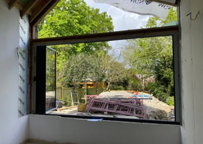 ultra slim slide and turn bifold doors open