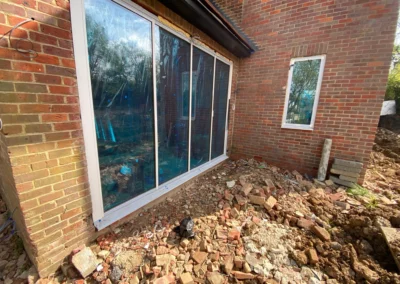 ultra slim white framed french doors