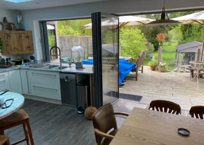 ultraslim bi folding doors kitchen