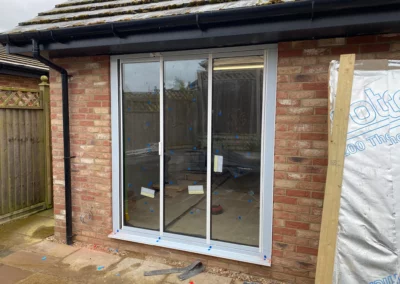 white small opening bifold patio doors