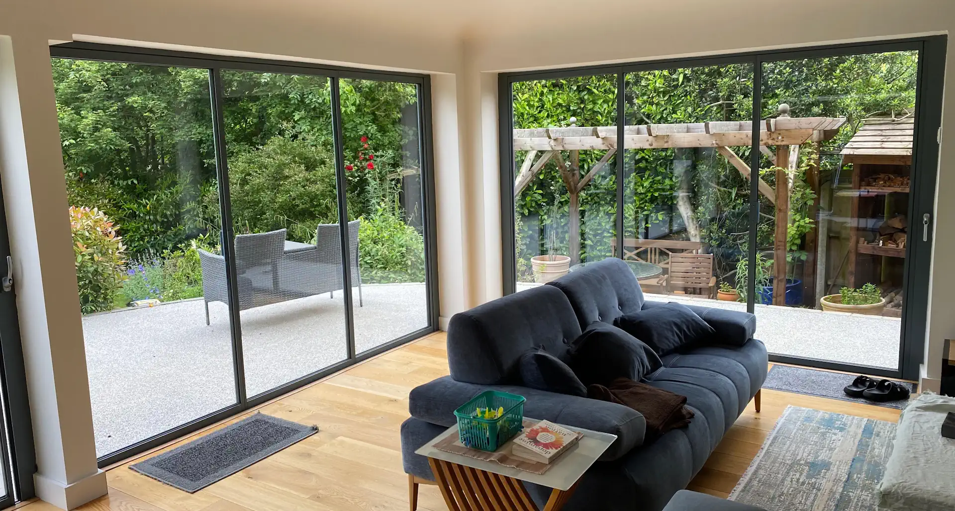 Ultra Slim glass bifold doors (also known as bi-folding doors)