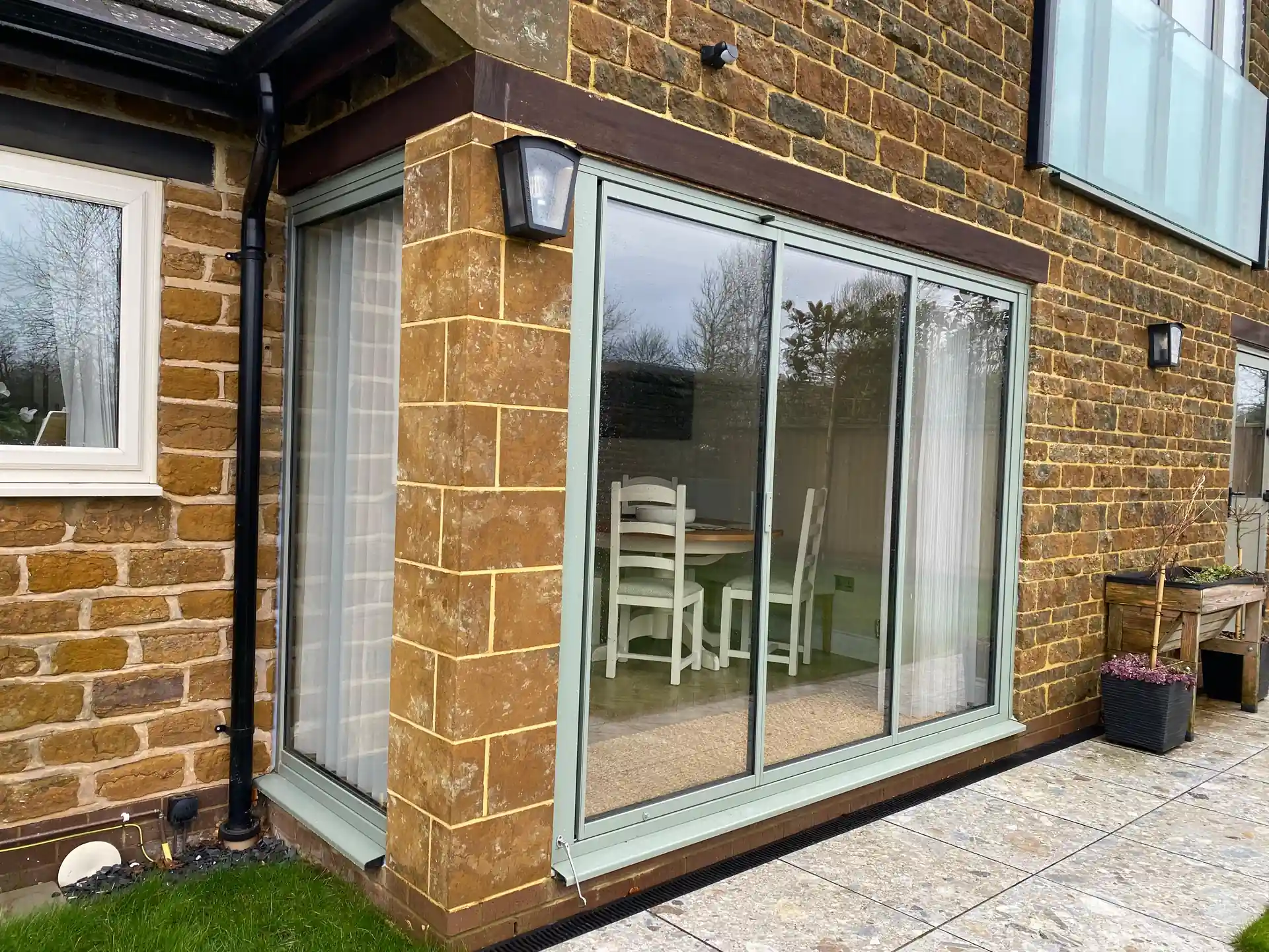 green space saving sliding doors