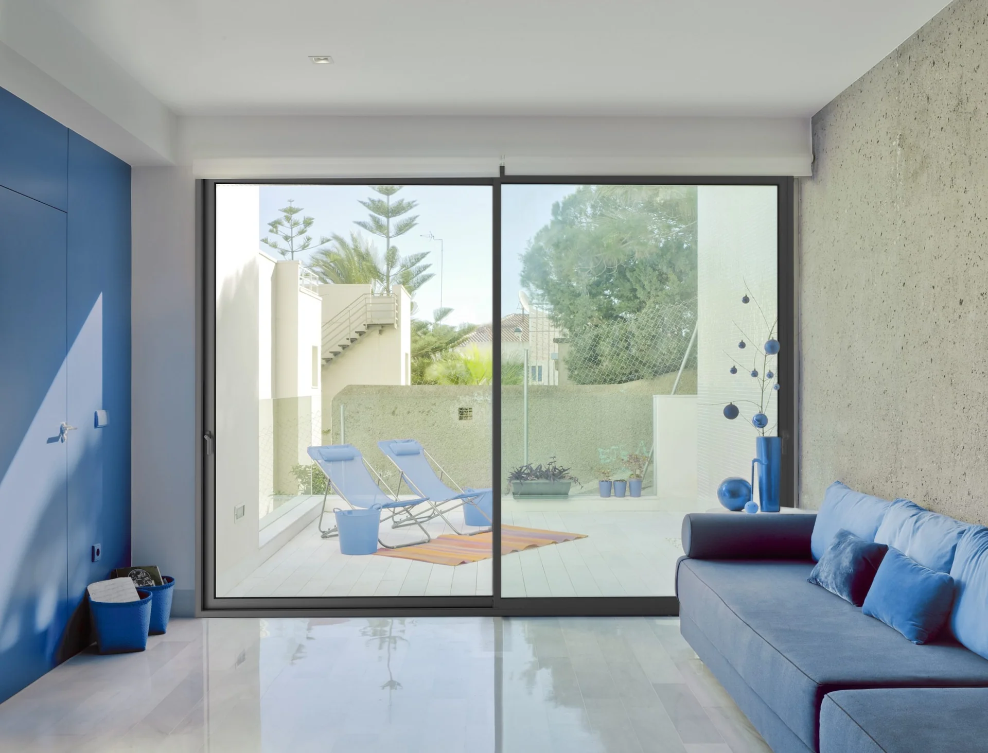 2 panel slim frame patio doors