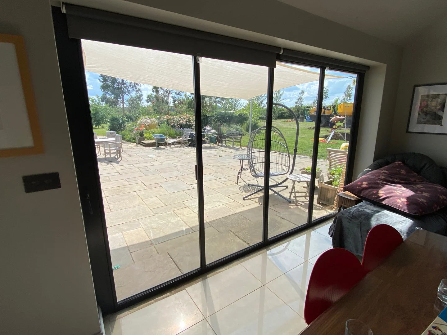 black aluminium patio doors