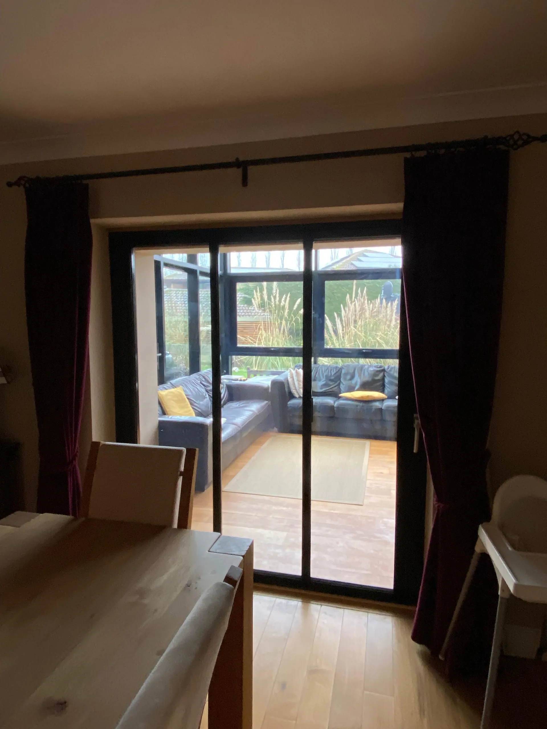 black bifold internal doors