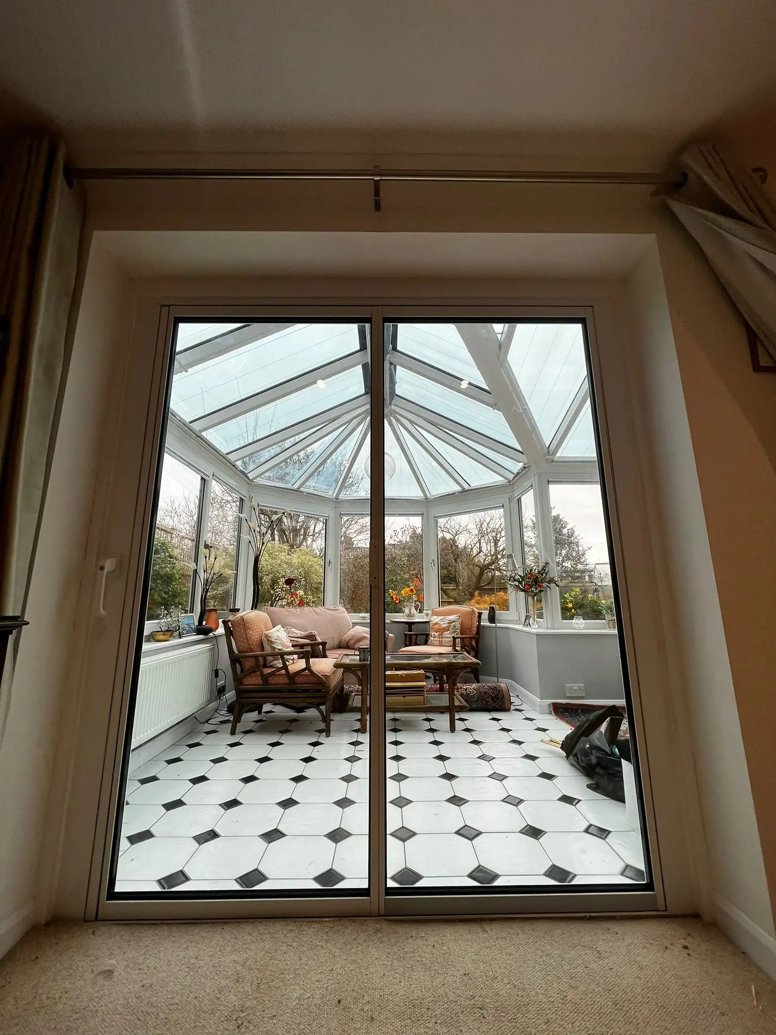 conservatory internal aluminium bifold doors
