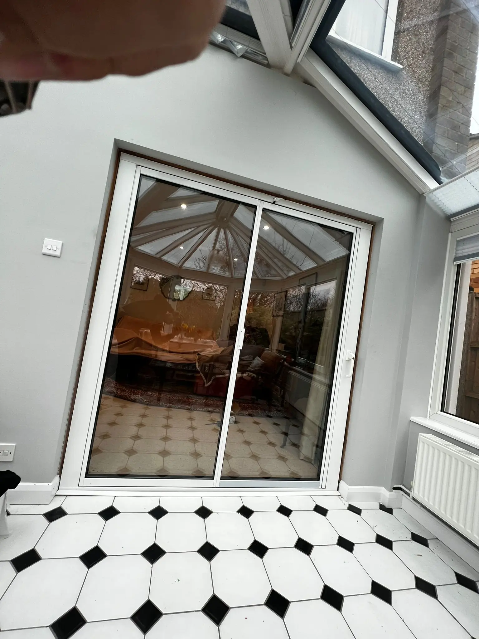 narrow white internal bifold doors