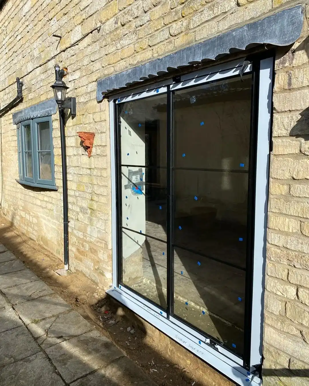 small industrial style patio doors
