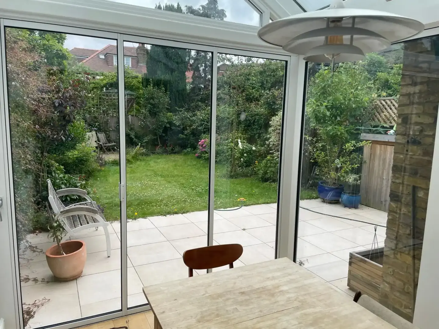 white aluminium bifolds