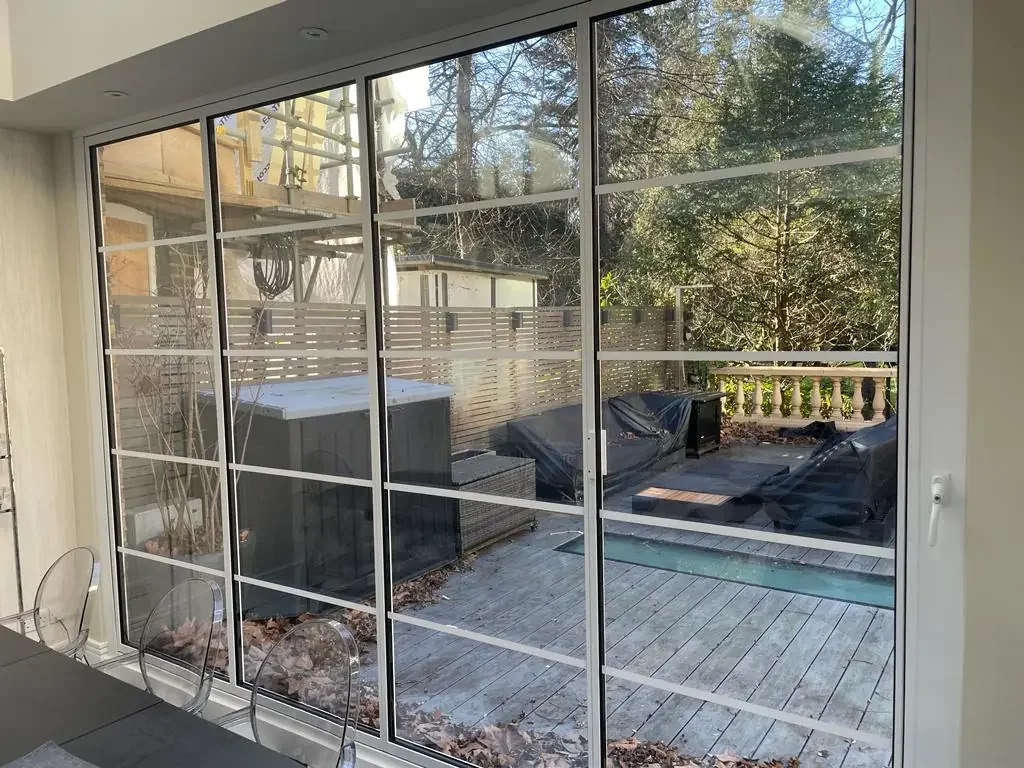 cream georgian style bifold doors