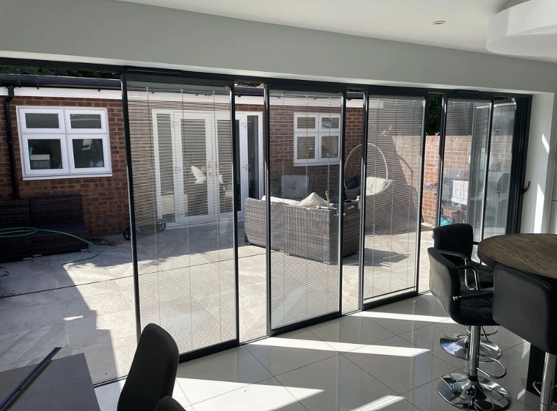 aluminium slide and fold glass doors