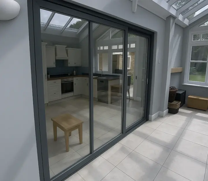 grey internal sliding doors